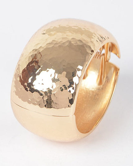 Hammered Metal Bangle Bracelet - Muvin 