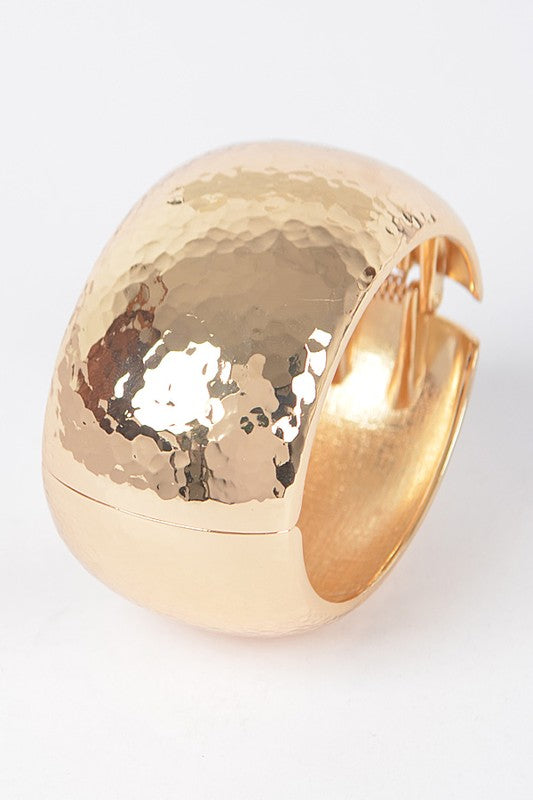 Hammered Metal Bangle Bracelet - Muvin 