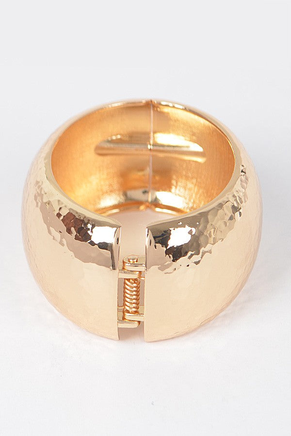 Hammered Metal Bangle Bracelet - Muvin 