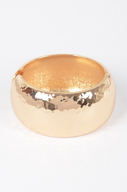 Hammered Metal Bangle Bracelet - Muvin 