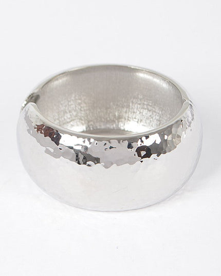 Hammered Metal Bangle Bracelet - Muvin 