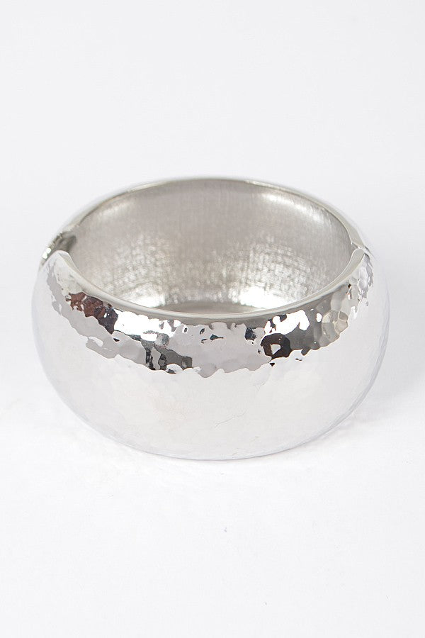 Hammered Metal Bangle Bracelet - Muvin 