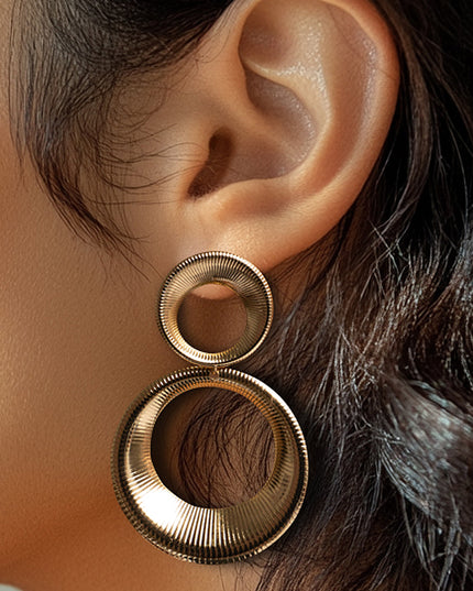 Double Hoop Statement Earrings - Muvin 
