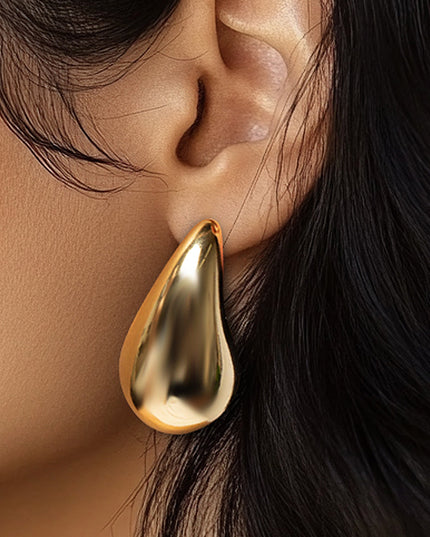 Bulky Shiny Teardrop Earrings - Muvin 