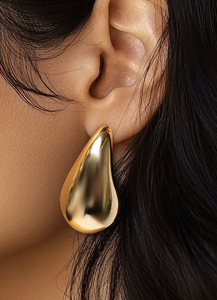 Bulky Shiny Teardrop Earrings - Muvin 