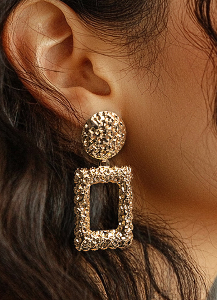 Hammered Multi Metal Earring - Muvin 