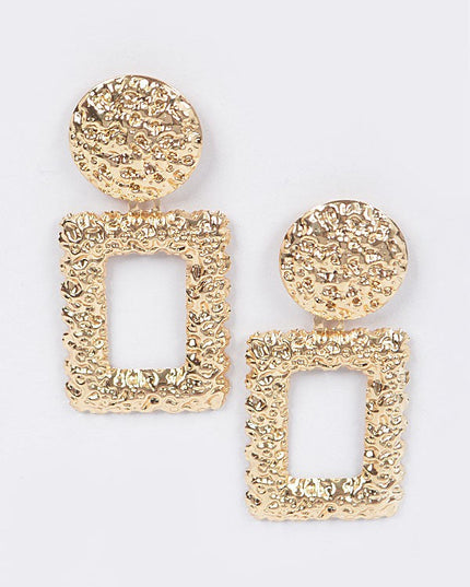 Hammered Multi Metal Earring - Muvin 