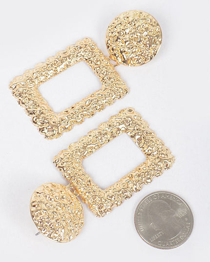 Hammered Multi Metal Earring - Muvin 
