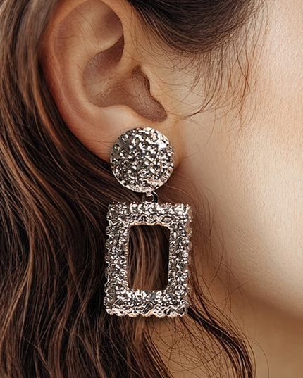 Hammered Multi Metal Earring - Muvin 