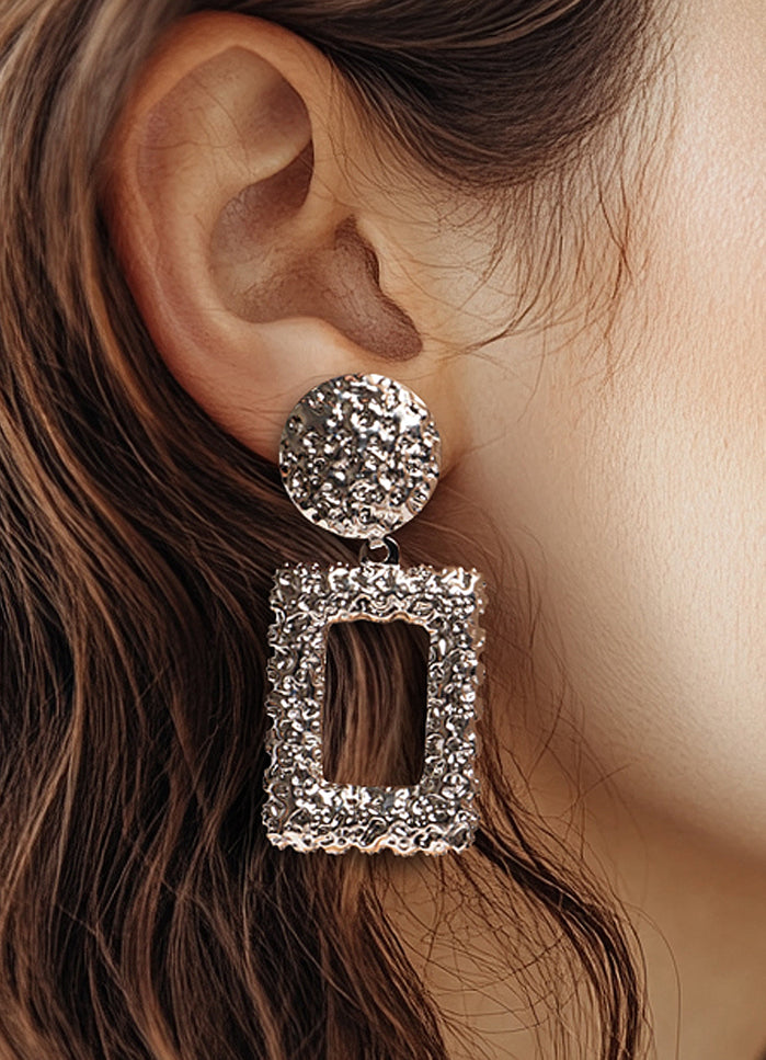 Hammered Multi Metal Earring - Muvin 