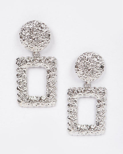 Hammered Multi Metal Earring - Muvin 