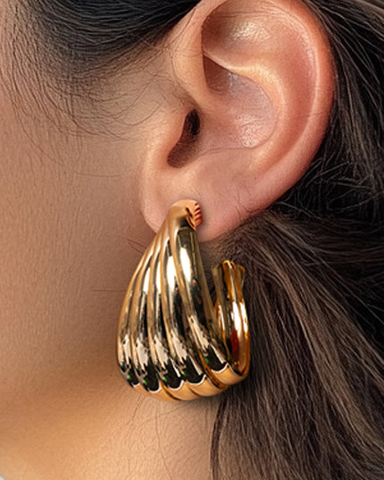 Metal Gold Plated Earring - Muvin 
