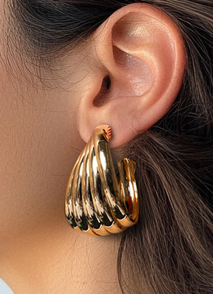 Metal Gold Plated Earring - Muvin 