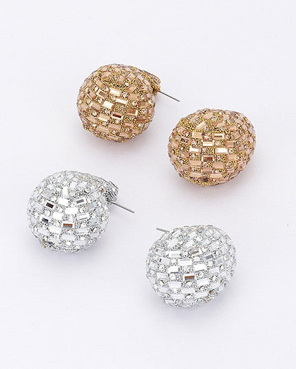 Rhinestone Tear Drop Earring - Muvin 