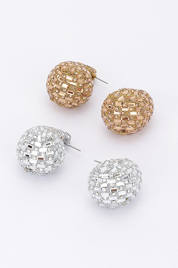 Rhinestone Tear Drop Earring - Muvin 