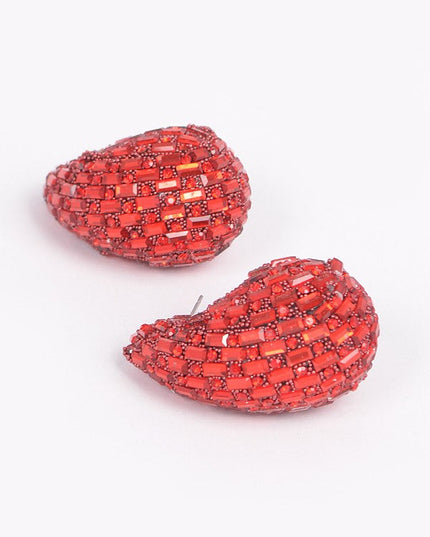 Rhinestone Tear Drop Earring - Muvin 