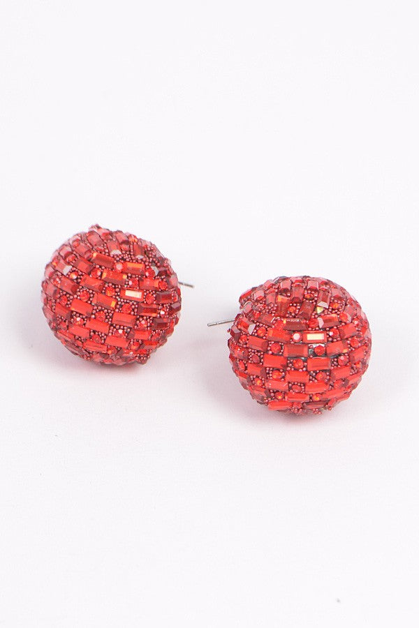 Rhinestone Tear Drop Earring - Muvin 