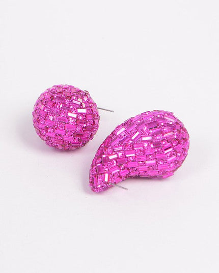 Rhinestone Tear Drop Earring - Muvin 