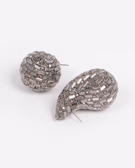 Rhinestone Tear Drop Earring - Muvin 