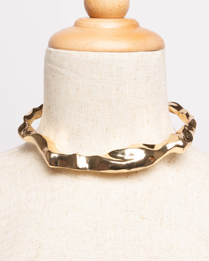 Hammered Ripple Choker Necklace - Muvin 
