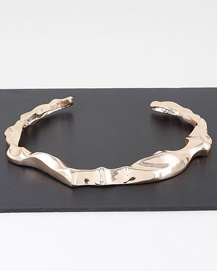 Hammered Ripple Choker Necklace - Muvin 