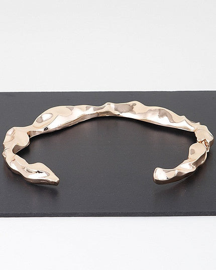 Hammered Ripple Choker Necklace - Muvin 