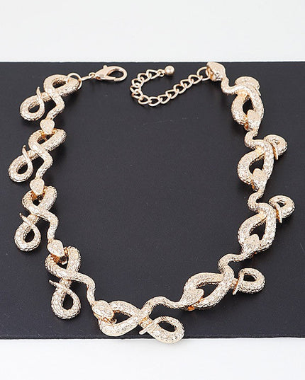 Luxury Snake Loop Necklace - Muvin 