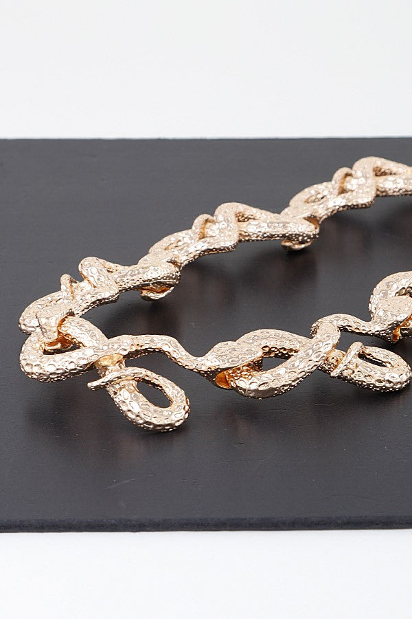 Luxury Snake Loop Necklace - Muvin 