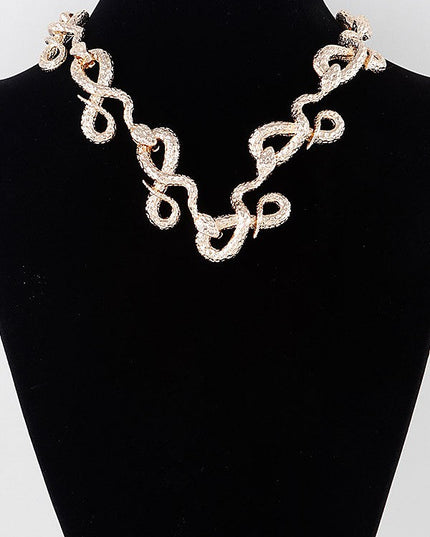 Luxury Snake Loop Necklace - Muvin 