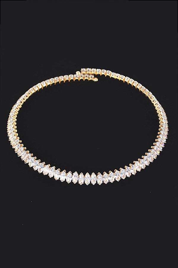 Cubic Zirconia Choker Necklace - Muvin 