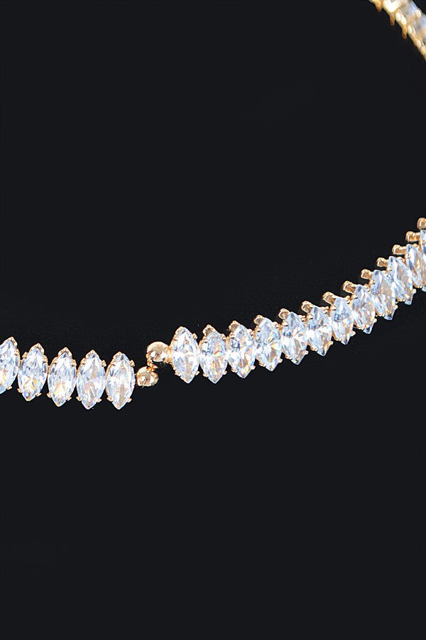 Cubic Zirconia Choker Necklace - Muvin 
