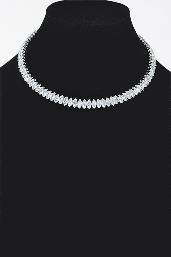 Cubic Zirconia Choker Necklace - Muvin 