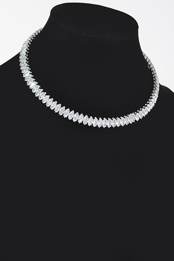Cubic Zirconia Choker Necklace - Muvin 