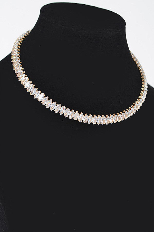 Cubic Zirconia Choker Necklace - Muvin 