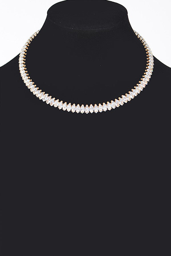 Cubic Zirconia Choker Necklace - Muvin 