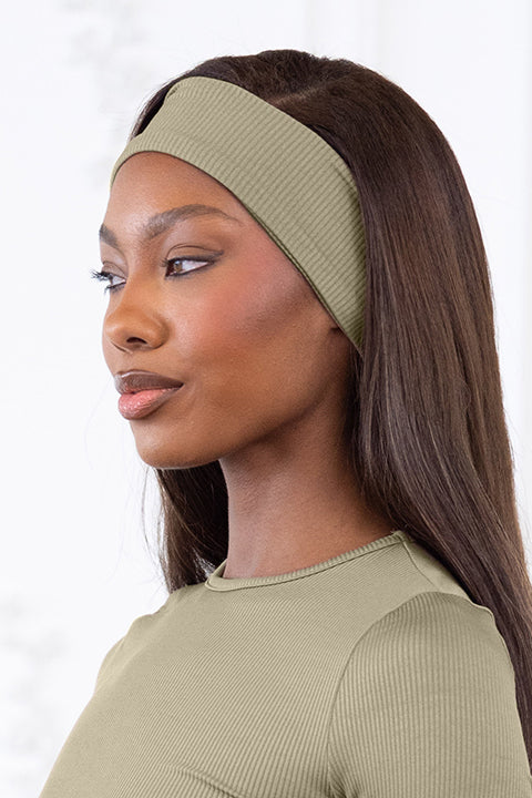 Rib fabric fashion headband - Muvin 