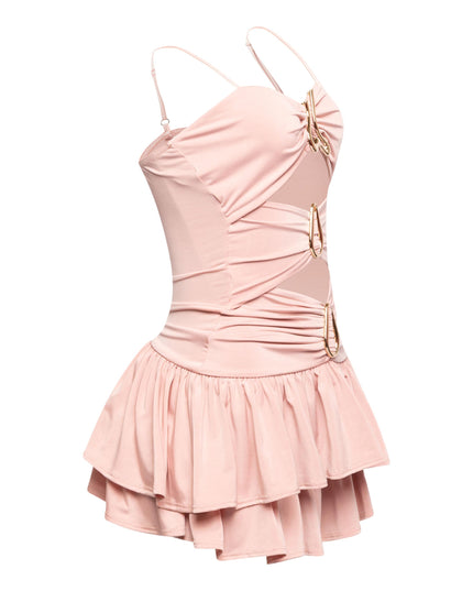 Double-Tier Cutout Mini Dress - Muvin 