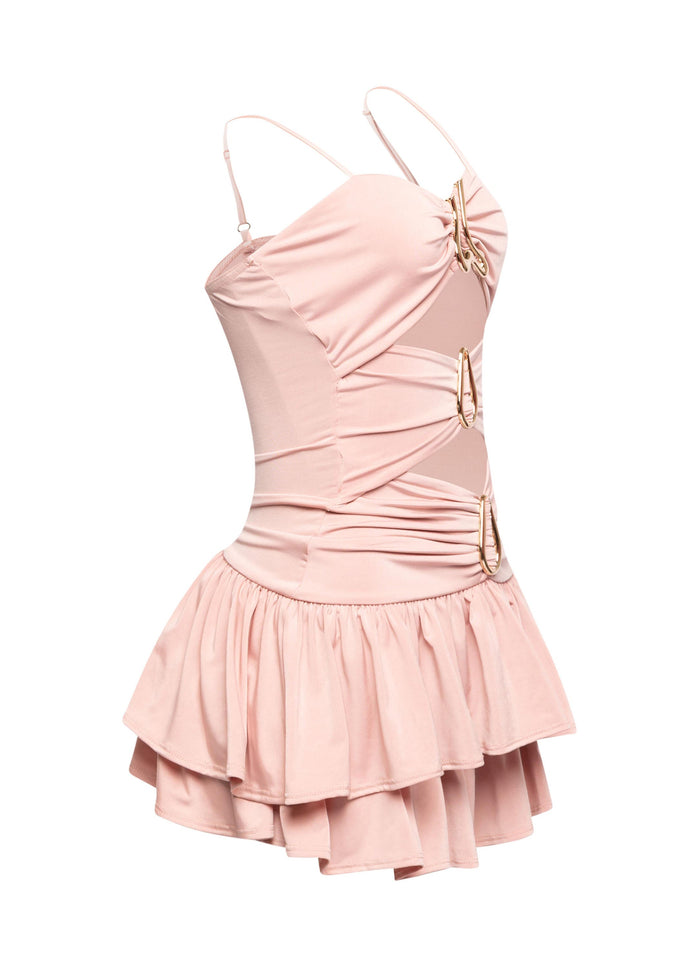 Double-Tier Cutout Mini Dress - Muvin 