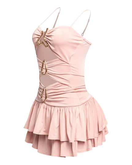 Double-Tier Cutout Mini Dress - Muvin 