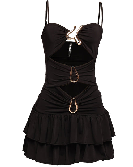 Double-Tier Cutout Mini Dress - Muvin 