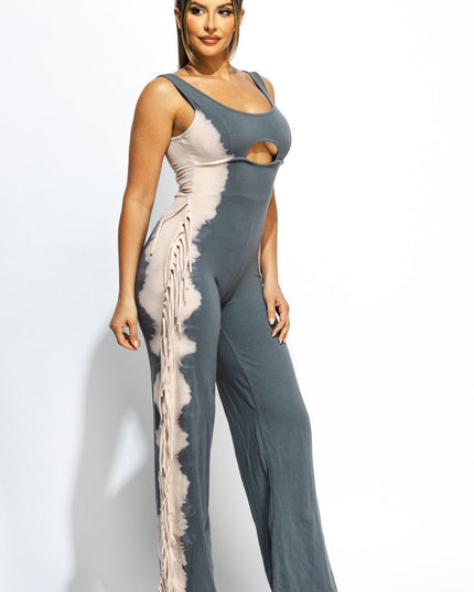 Bleached two tone colorway jumpsuit - Muvin 