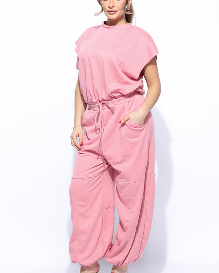 Open back jogger jumpsuit - Muvin 