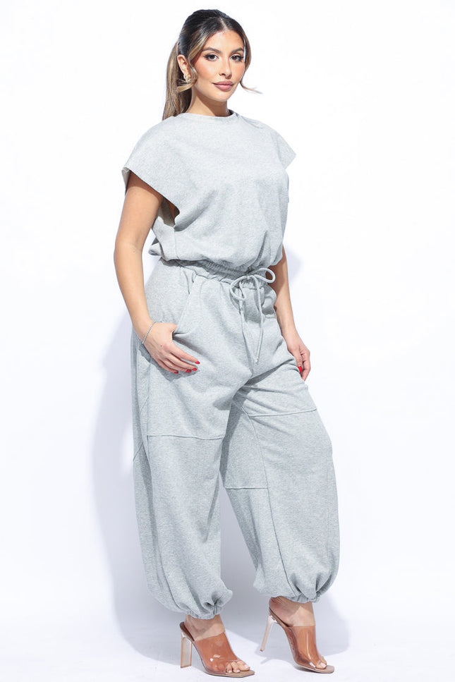 Open back jogger jumpsuit - Muvin 