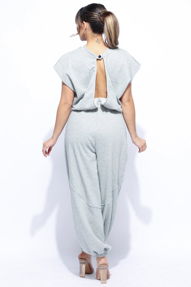 Open back jogger jumpsuit - Muvin 