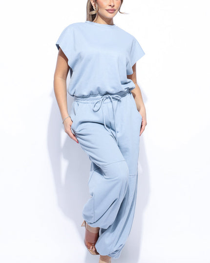 Open back jogger jumpsuit - Muvin 