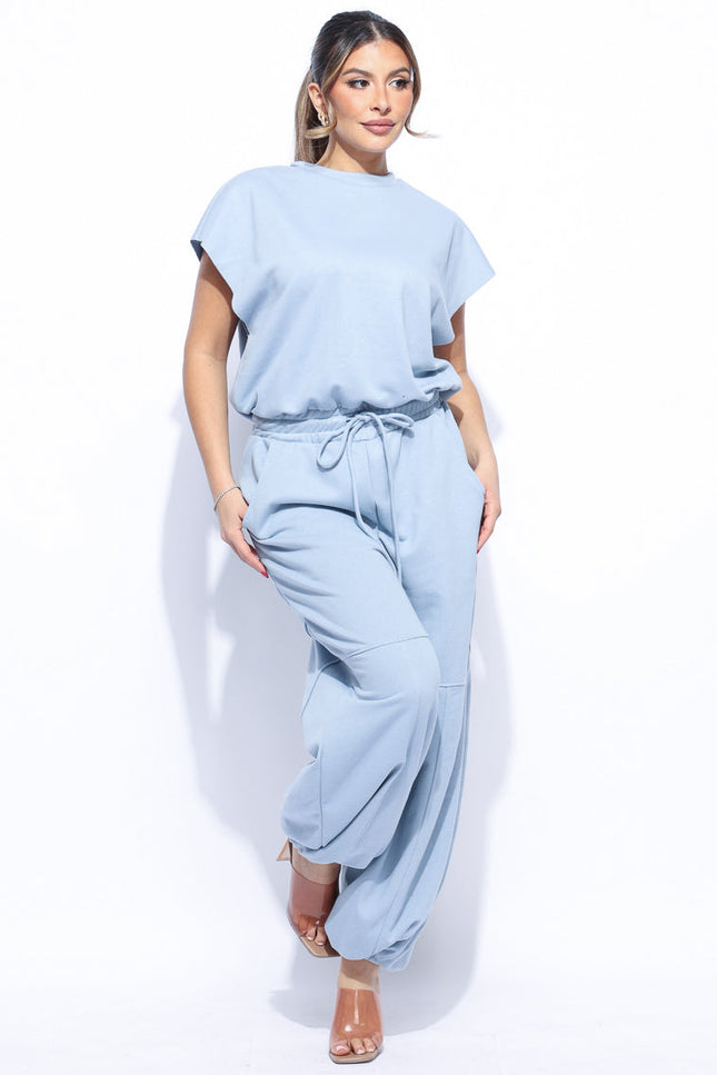 Open back jogger jumpsuit - Muvin 