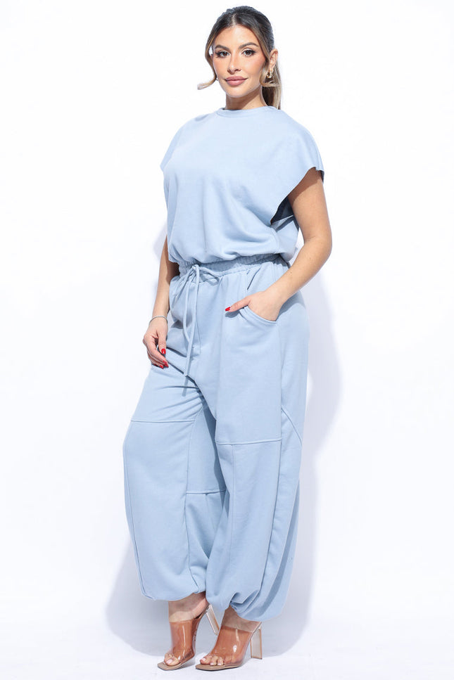 Open back jogger jumpsuit - Muvin 