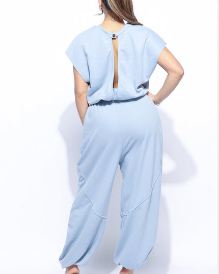 Open back jogger jumpsuit - Muvin 