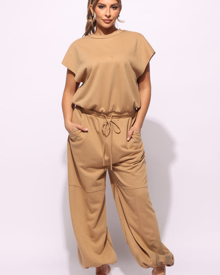 Open back jogger jumpsuit - Muvin 