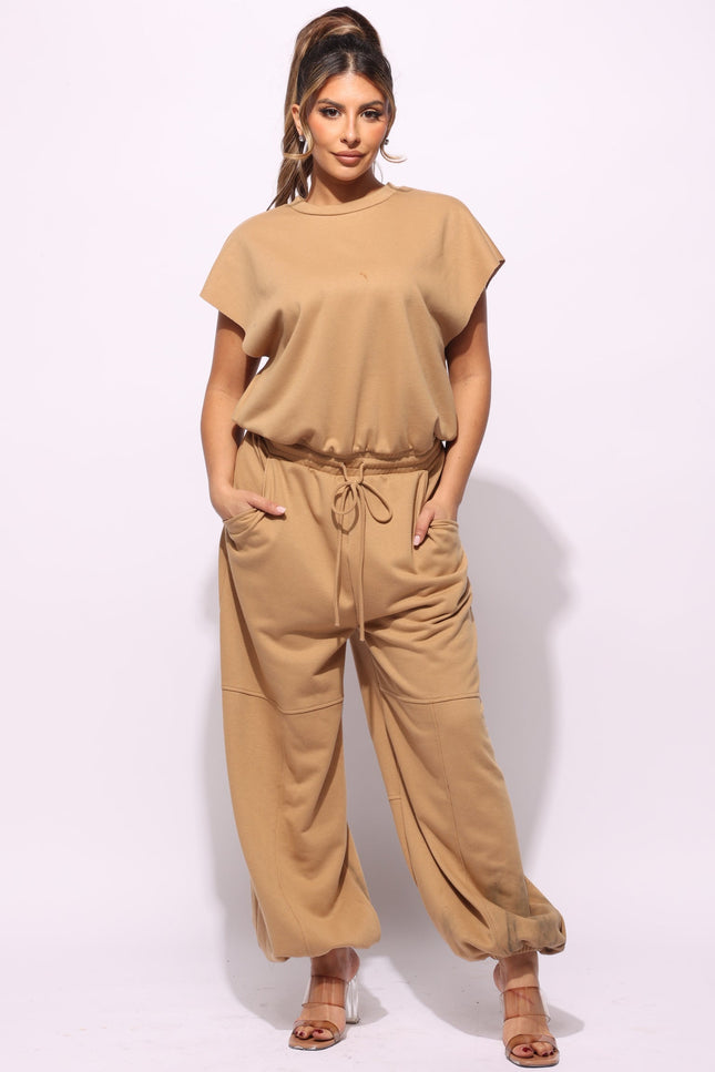 Open back jogger jumpsuit - Muvin 